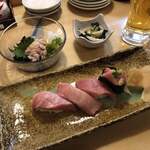 Sushi Izakaya Yataizushi - 《白子ポン酢》《まぐろ三昧にぎり》