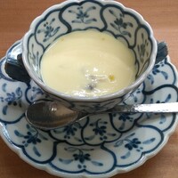 祇園 川上 - 蛤の茶碗蒸し、ゆずの香り