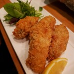 沢庵 - 牡蠣フライ