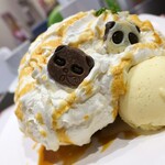 カフェ アサン - スフレホットケーキ クルミカスタードキャラメル