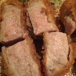 とんかつ かつせい - 特ロースかつ（断面）