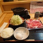 Sukiyaki shabu shabu kaiseki ryouri azuki - ランチすき焼きセット