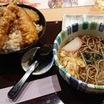 gomasobatakadaya - ごまそばと天丼セット 1,155円