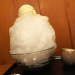 甘味処 相生 - ◆氷しるこ（みぞれ＋こしあん）【ミルク・バニラアイス】トッピング◆♪