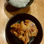 串揚げおでん 正次 - 　　　　から揚げ２ヶ　ライス　＋１００円