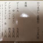 うなぎ魚徳 - メニュー