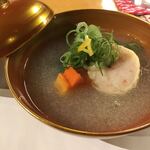 Itamaegokoro Kikuura - 車海老の真薯の湯葉巻き摺流し