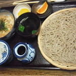 そば処福寿 - 普通ざるそば＋ミニ玉子丼