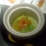 魚貝三昧 げん屋 - つきだし（春キャベツのパンナコッタ）