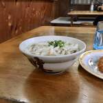 野口うどん - かけうどん
      見事な浅瀬である
      この浅瀬は何かを乗せる為にある