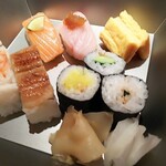波沙鮓 - 彩りコースのお寿司