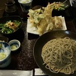 農家食堂 神明そば 慶 - 十割海老野菜天もり¥1450(R1.12.16撮影)