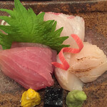 花外楼 - 造り 鯛 引下げ
帆立 あしらい一式