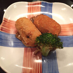 花外楼 - 強肴
牛タンコロッケ
木の子入りソース餡掛け ブロッコリー