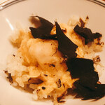 はらまさ - 河豚白子乗せ御飯、トリュフ