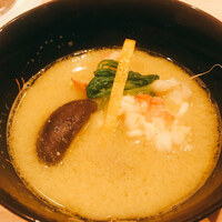 はらまさ - 伊勢海老の味噌と白味噌椀