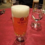 ムッシュ - まずはやっぱりエビス♬600円