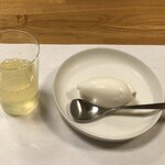 鰻はし本 - 杏仁アイスと冷茶