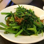 Xiao Nan Men - 【燙青菜(茹で野菜)】野菜はホウレン草、味付けは沙茶醤(サーチャージャン)でした。