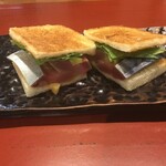 蕎麦　もり木 - 締め鯖サンドイッチ