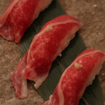 3 pieces of grilled nigiri