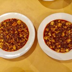 赤坂 四川飯店 - ランチセット 陳麻婆豆腐 スープ/ご飯/漬物　付き　1,500円（税込）