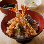 Shrimp Ten-don (tempura rice bowl)