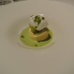 リストランテ カノフィーロ - パッションフルーツのパンナコッタ　ホワイトチョコレートと抹茶のソース　キウイ