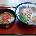 旭屋 - たぬきそばセット(800円)