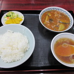 清華園 - 麻婆茄子定食　５５０円