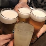 酒々屋 和海 - 生ビールと柚子のソーダ割り