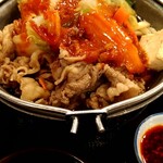 すき家 - 四川風牛すき鍋定食肉2倍盛りご飯ミニ