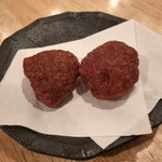 まごわやさしい - 筍と紫大和芋の揚げ物