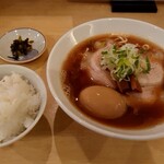 麺商人 - 煮干し中華そば　こいくち+Bセット