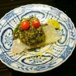 蓬左茶寮 - ＝平目の炙り造り＝