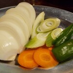 さんきらく - 焼野菜  380円
