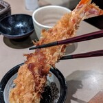 Shinjuku Saboten - [料理] 特大 海老フライ アップ♪ｗ (タルタルソースで食す)