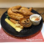 ナガタ店 - ○メイン（②の皿）・チキン1/2ロースト・野菜のグリル