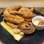 ナガタ店 - ○メイン（②の皿）・チキン1/2ロースト・野菜のグリル