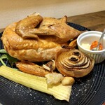 ナガタ店 - ○メイン（②の皿）・チキン1/2ロースト・野菜のグリル