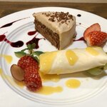 ナガタ店 - ○ドルチェ（⑤の皿）・カスタード春巻き・マロンティラミス風