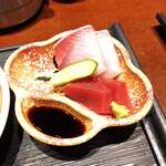 海鮮 日本酒 ほっこり - 刺身２種（鰤＆鮪）