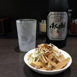 中華そば べんてん - 「ビール 中（お通し付）」650円
