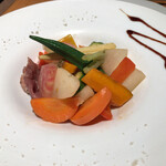 丿貫 - 丿貫(十数種類の彩り野菜の温サラダ)