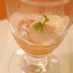 オステリア.ミチ - ほうじ茶のパンナコッタ