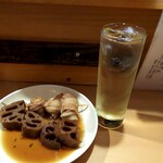 博多のおでん - ハイボール&うずら豚&蓮根