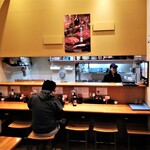 Tonkatsu Aoki - 店内　カウンター席とキッチン