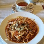 クラブハウス レストラン - ハムとキノコのスパ