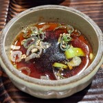 韓食 古家 - [料理] 麺の掛け汁 (ピリ辛) アップ♪ｗ
