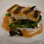 ル･クール - ＜2009年2月＞Lunchメイン：鱸のポワレ ノイリー酒のソース